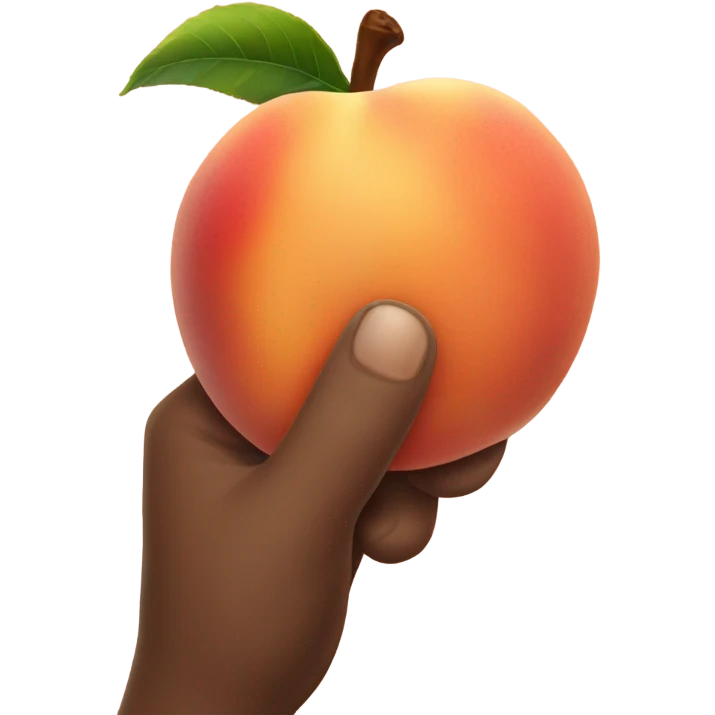 finger with peach emoji