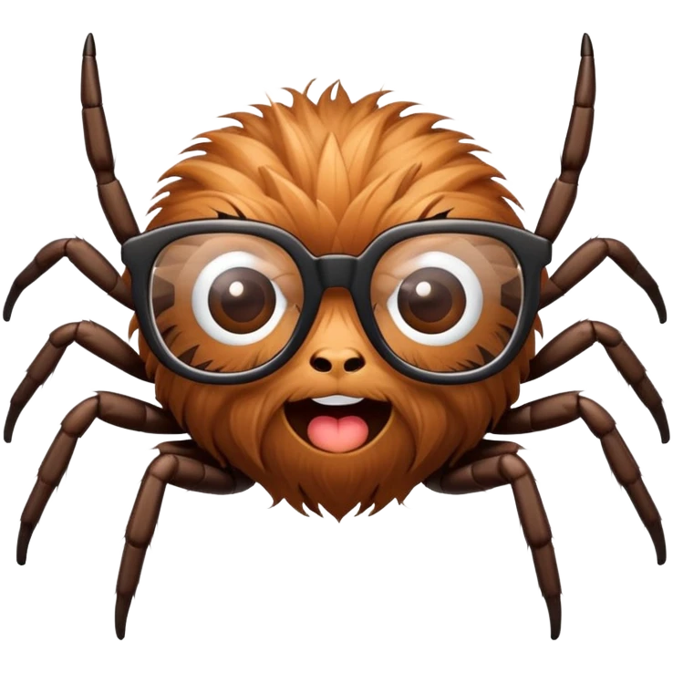 Cute spider with glasses emoji