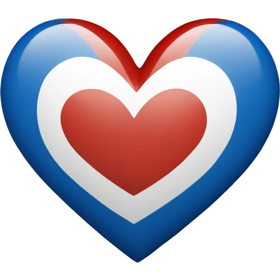 heart with blue red and white stripe emoji