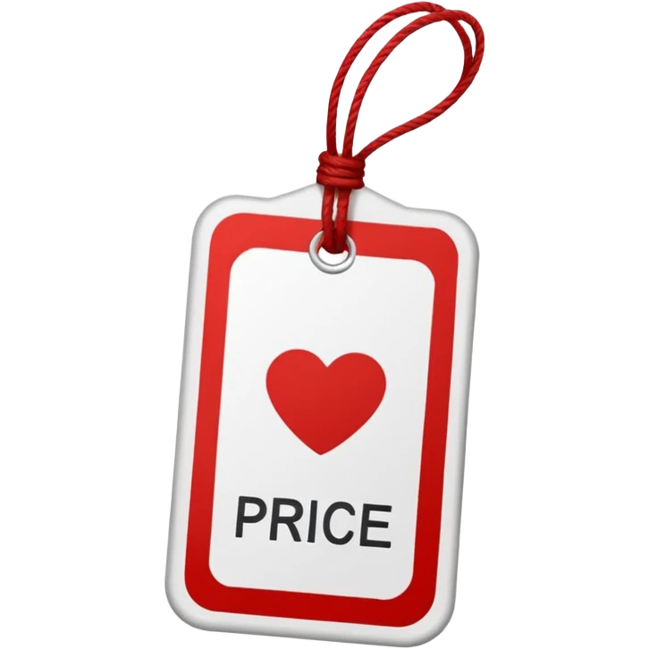 red white Price tag emoji