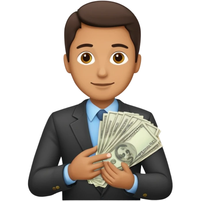 Maintenance guy with money emoji