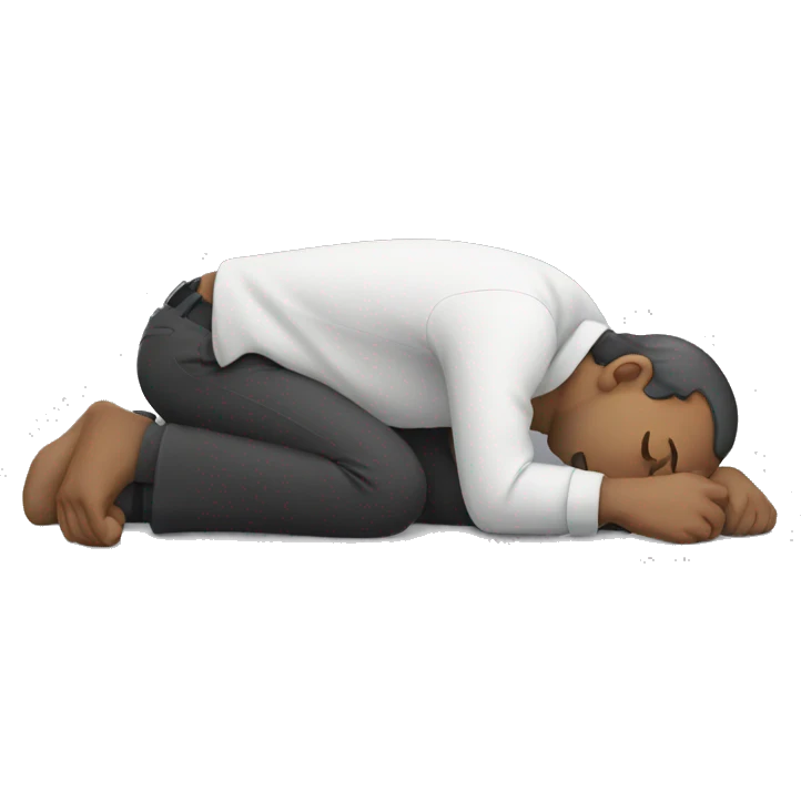 Man sleeping bending over emoji