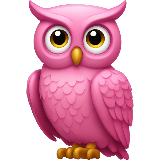a pink owl emoji