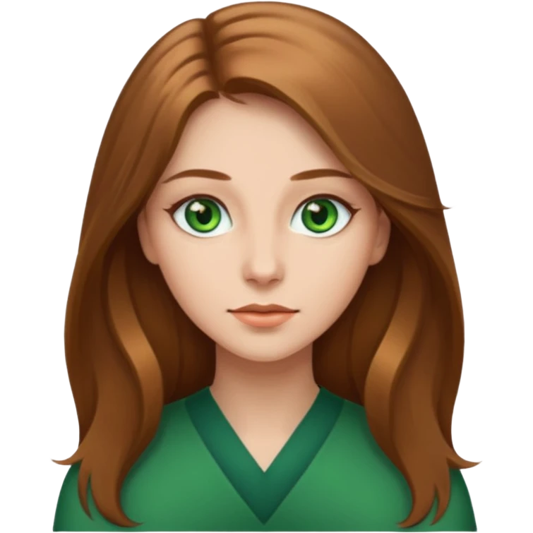 Femme cheveux longs chatain clair emoji