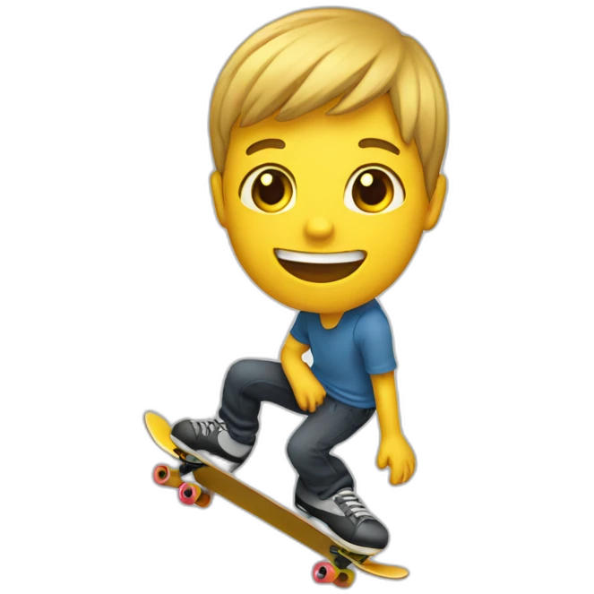 Chat faisant du skate emoji