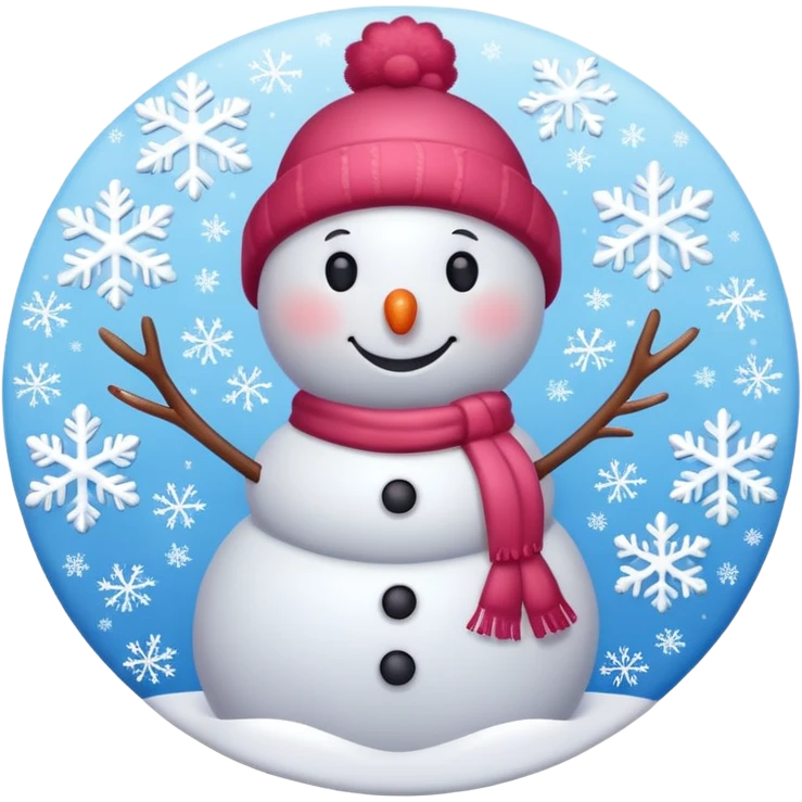 heart with winter snowman emoji