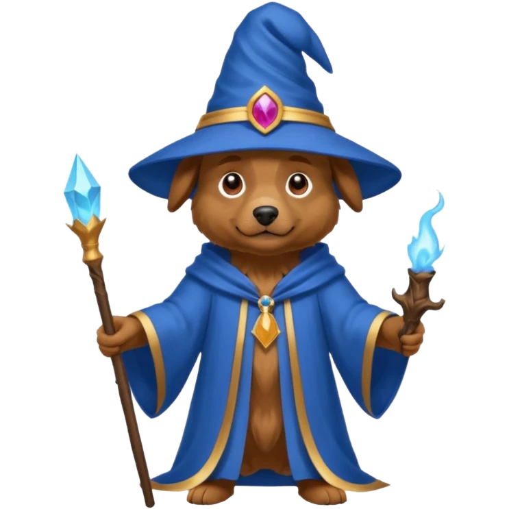 Dog wizard emoji