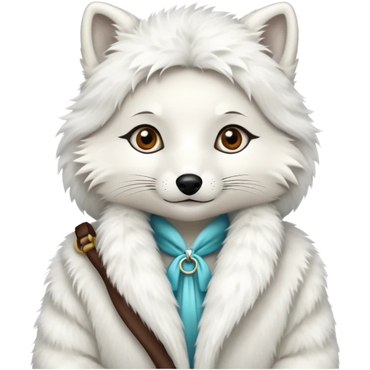 White Fur coat emoji