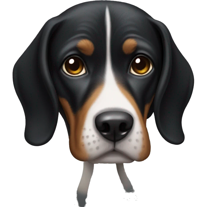 Black beagle emoji