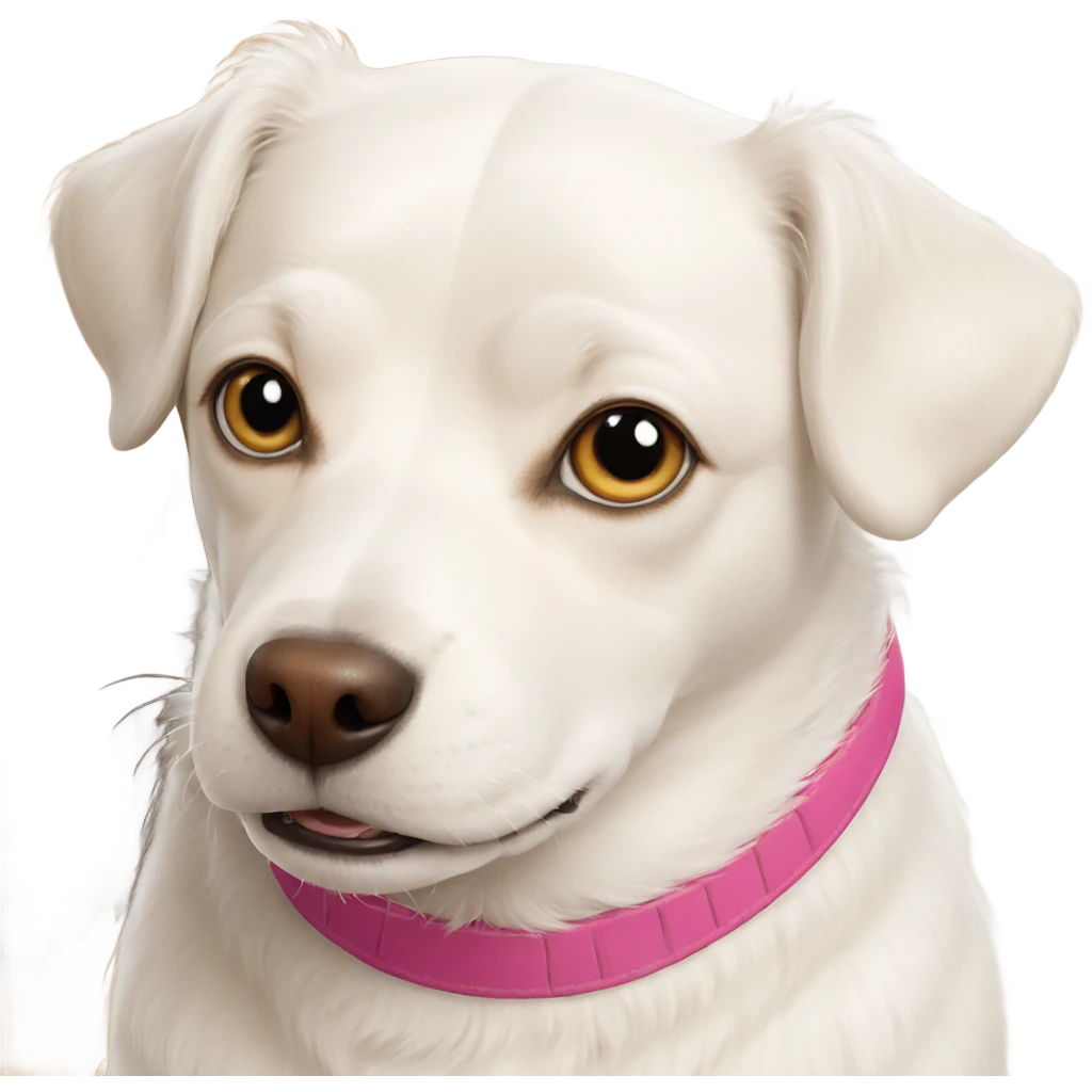 realistic dog portrait closeup emoji