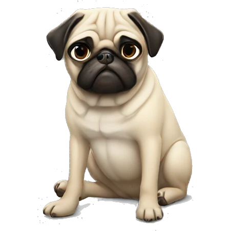 Sad pug emoji