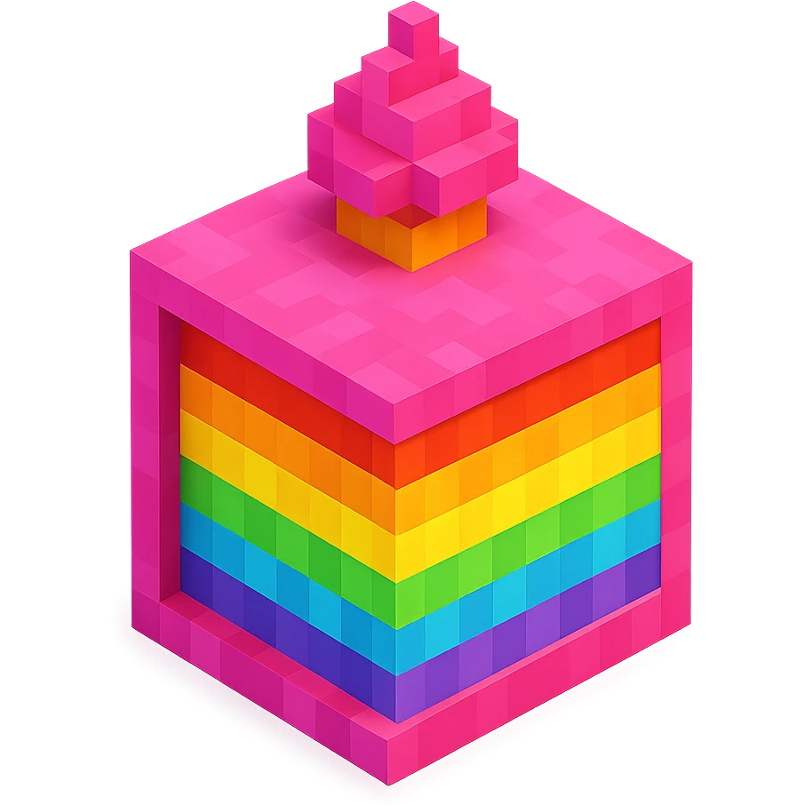 Rainbow cake emoji