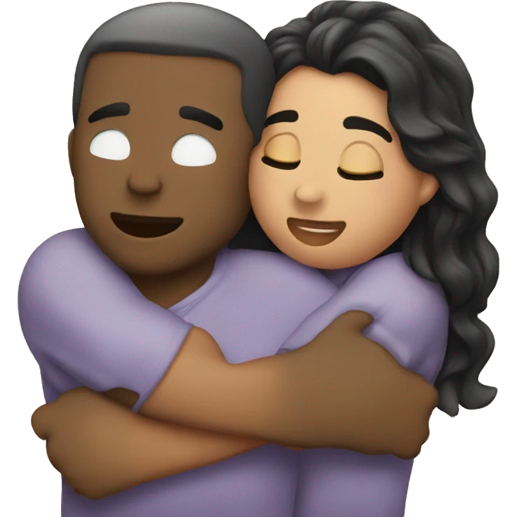 Hug with kiss emoji