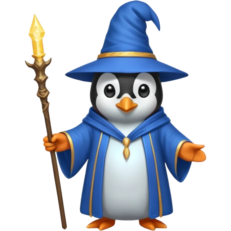 Penguin Wizard emoji