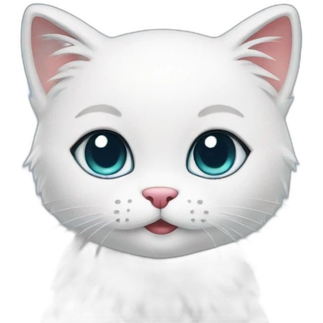 white christmas kitty emoji