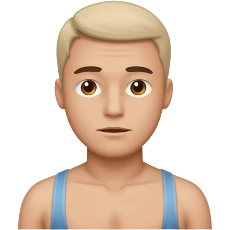A man's face in under garment emoji