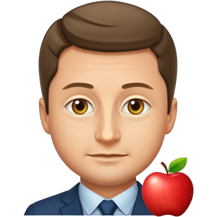 zelensky apple emoji style, portrait emoji