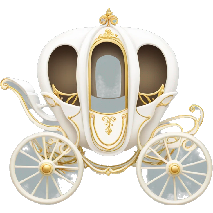 white Vintage pretty Princess carriage  emoji