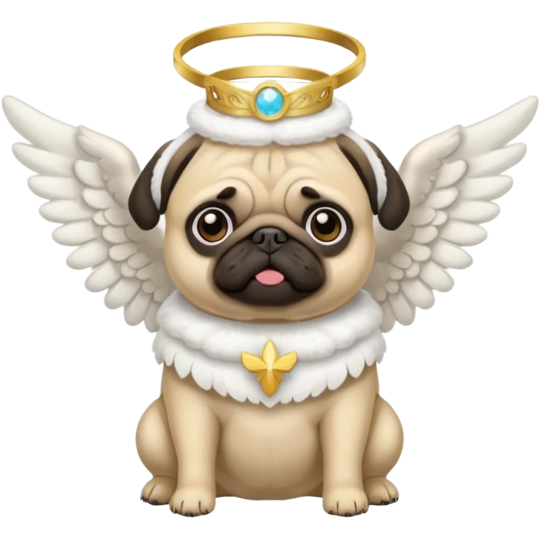 a pug vestido de anjo  emoji