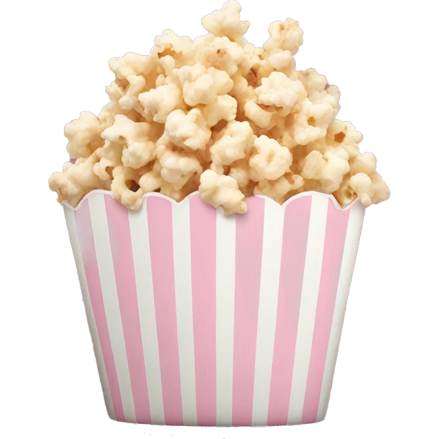 Light pink popcorn emoji
