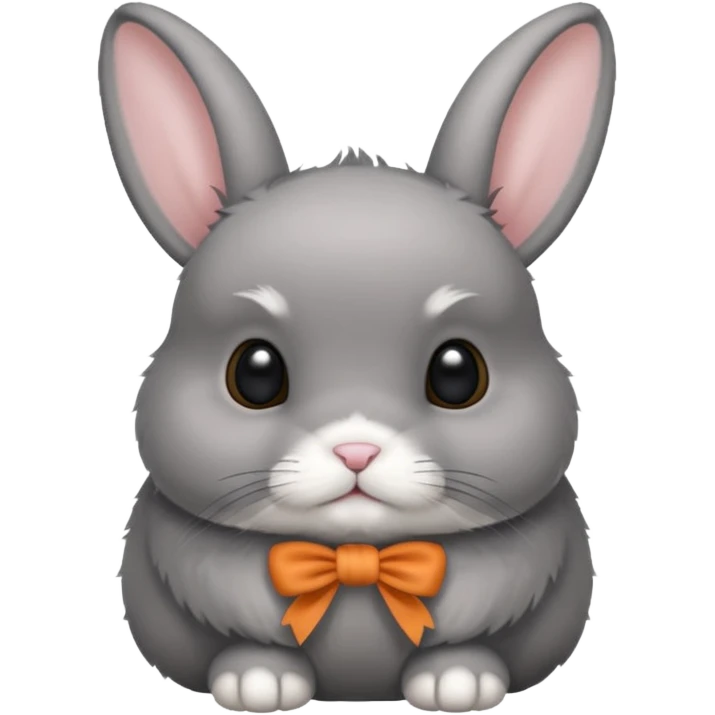 grey fur netherland dwarf bunny emoji