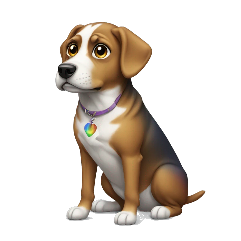 Rainbow dog emoji