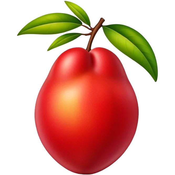 Red colour Mango  emoji