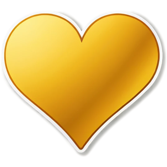 Golden heart emoji