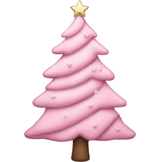 Light pink Christmas tree  emoji