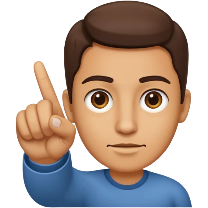 a finger pointing at the reader emoji