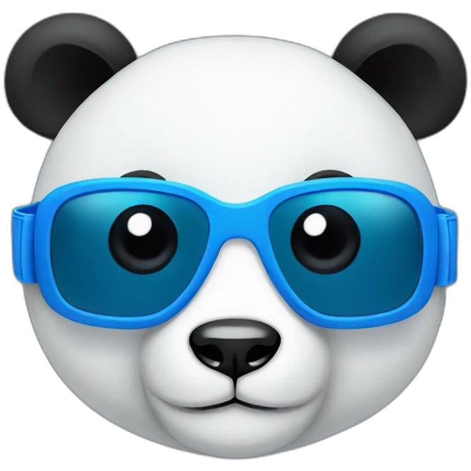 Panda with blue swim goggles emoji