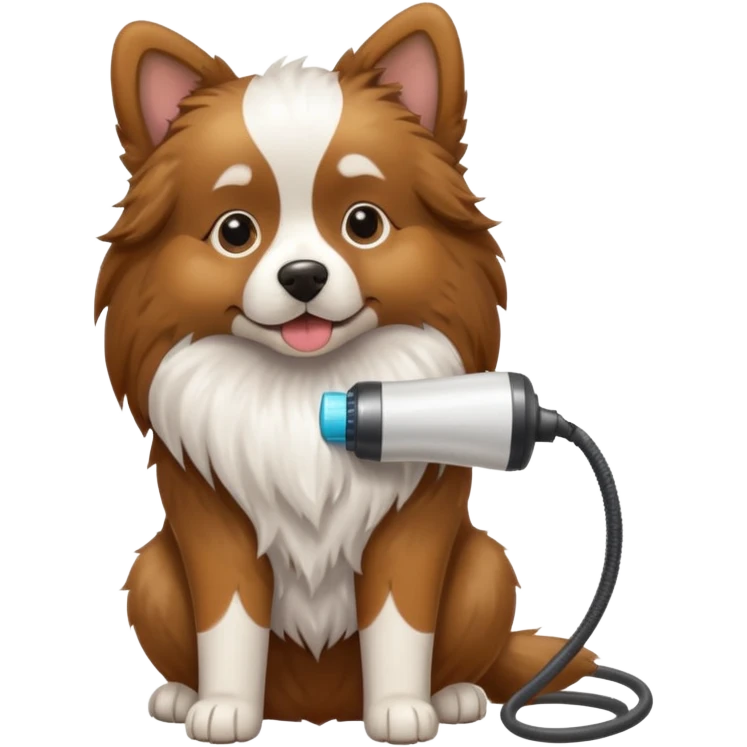 dog hair dryer emoji