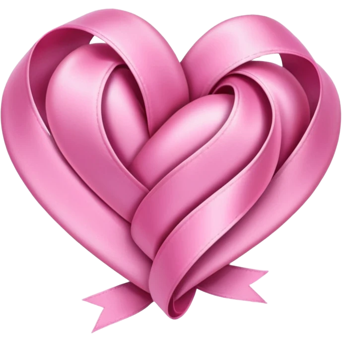 pink heart made out of ribbon emoji