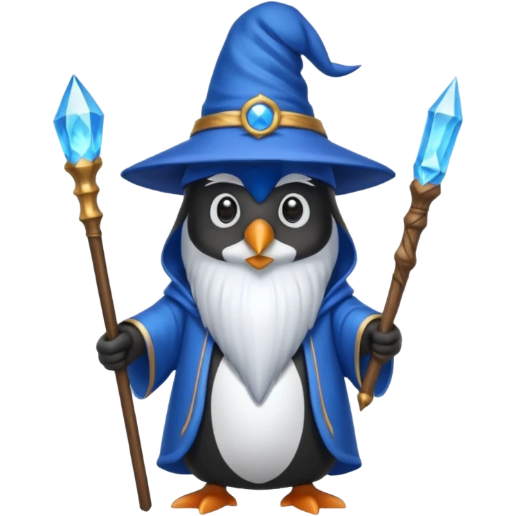 Penguin Wizard emoji