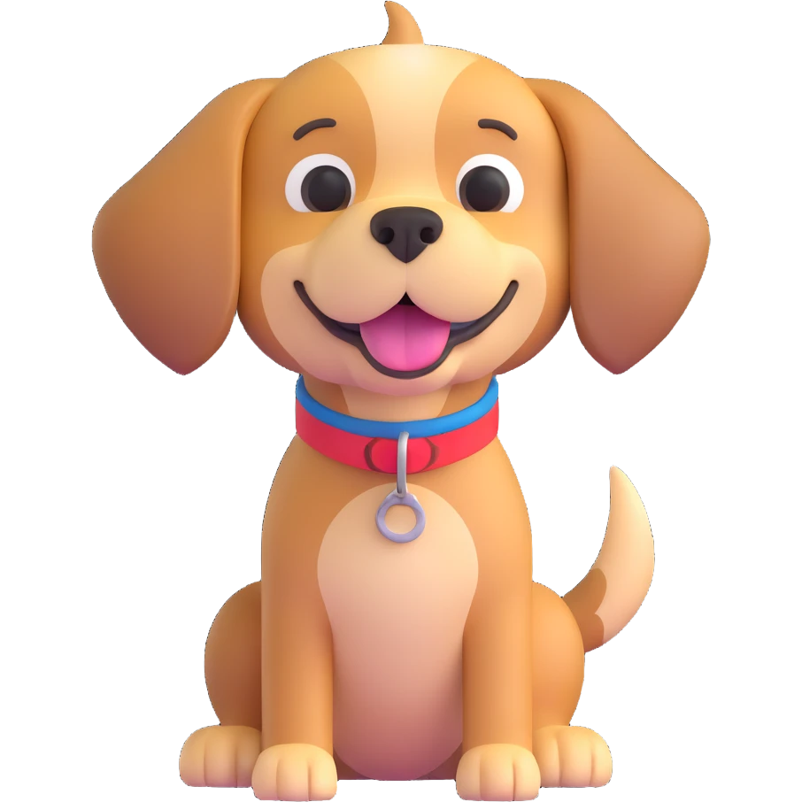 nice friendly dog emoji