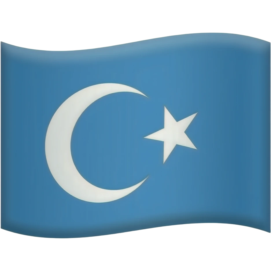 Bir düşün üstünde hilal yıldız var ve arka planı mavi emoji