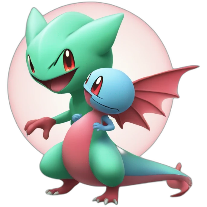 POKÉMON Salamence playing with gardevoir  emoji