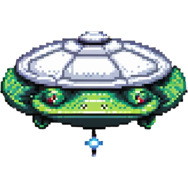 flying saucer abducting a crocodile emoji