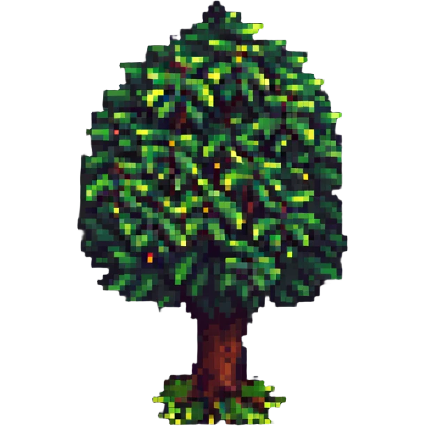 A pixel art style image of a tree. emoji