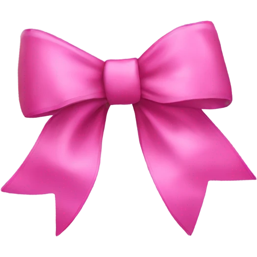 Pink Christmas bow emoji