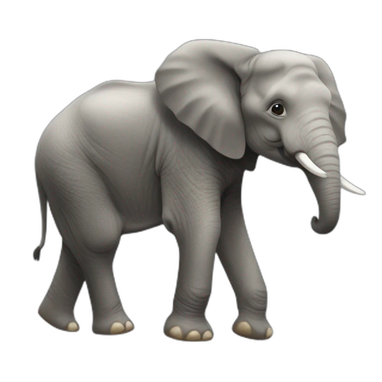Éléphant sur girafe emoji