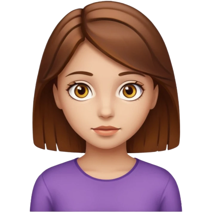 Girl with hazel eyes and brown hair emoji