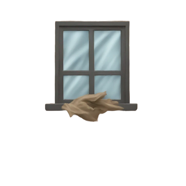 Window banging in the scary wind emoji