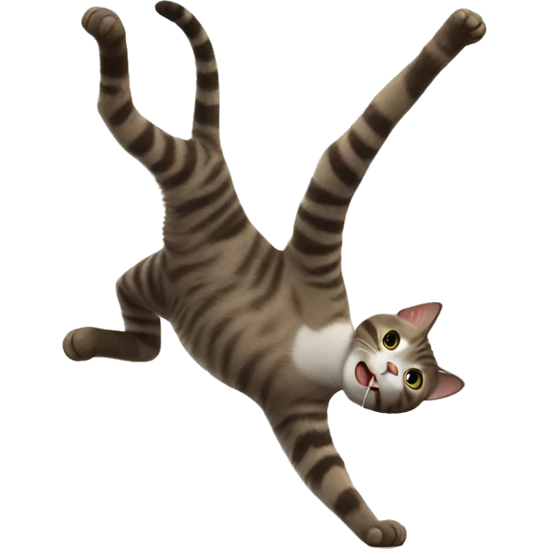 Cat doing cartwheel emoji