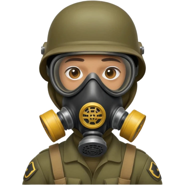 Soldier wearing gas mask emoji