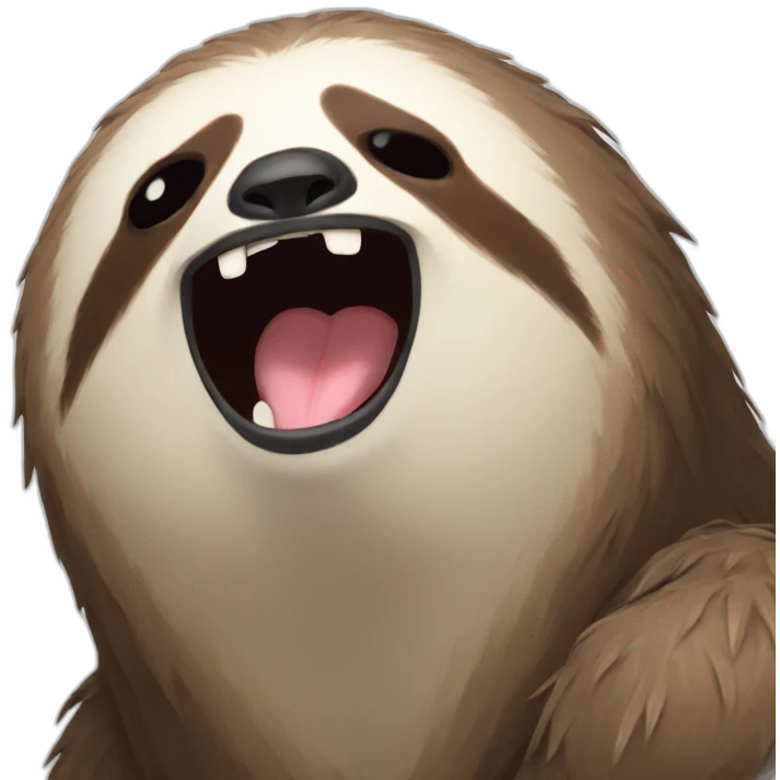 yawning sloth emoji