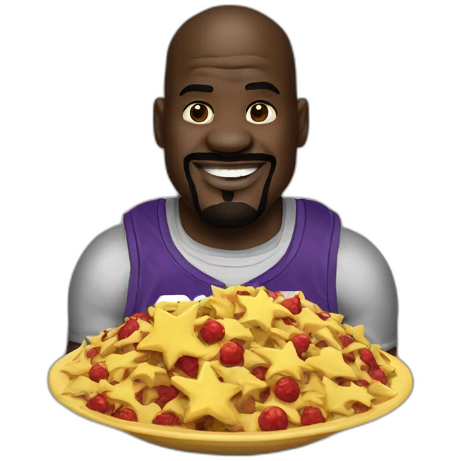 Shaquille O'Neal eat Mario star emoji
