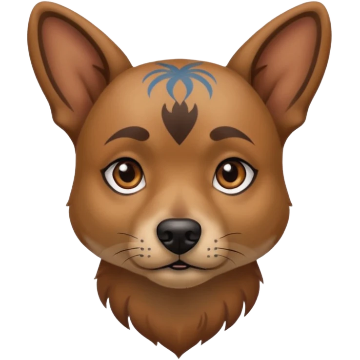dog with face tattoo emoji