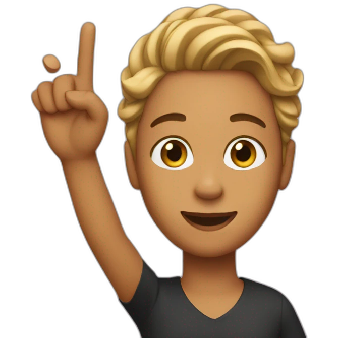 Person waving bey emoji