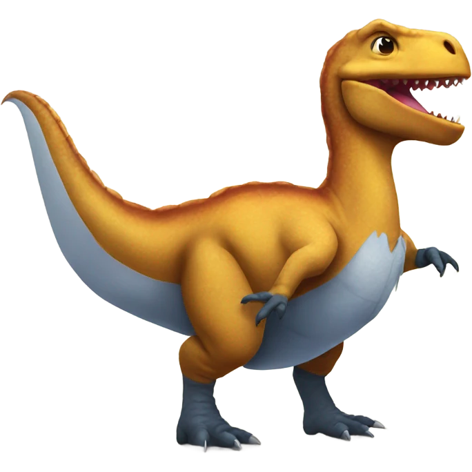 dinosaur wearing chicken costume emoji